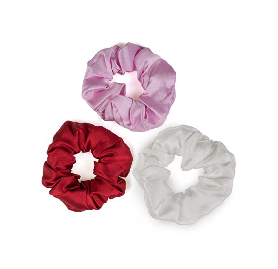 Set elastici Mavilu modello Scrunchies in 100% raso di seta