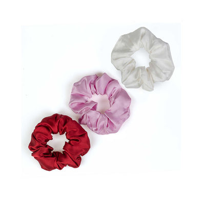 Set elastici Mavilu modello Scrunchies in 100% raso di seta