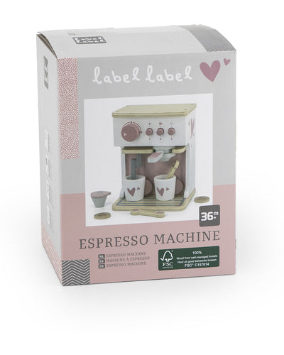 Macchina per il caffè in legno pieghevole Label Label in tre colori