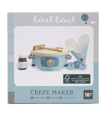 Set giocattolo per crepe in legno Label Label - Tre colori