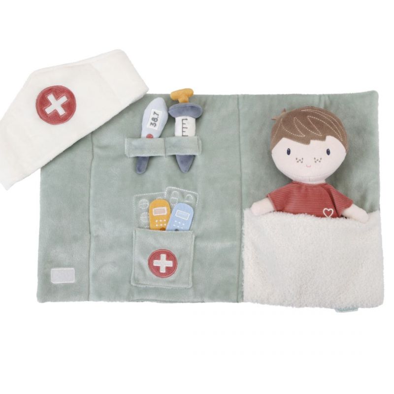 Playset dottore Little Dutch con bambola Jim e valigetta in morbido peluche