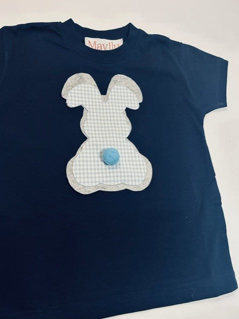 T-shirt Mavilu modello "I Love Bunny" in 100% cotone con coniglietto fatto a mano