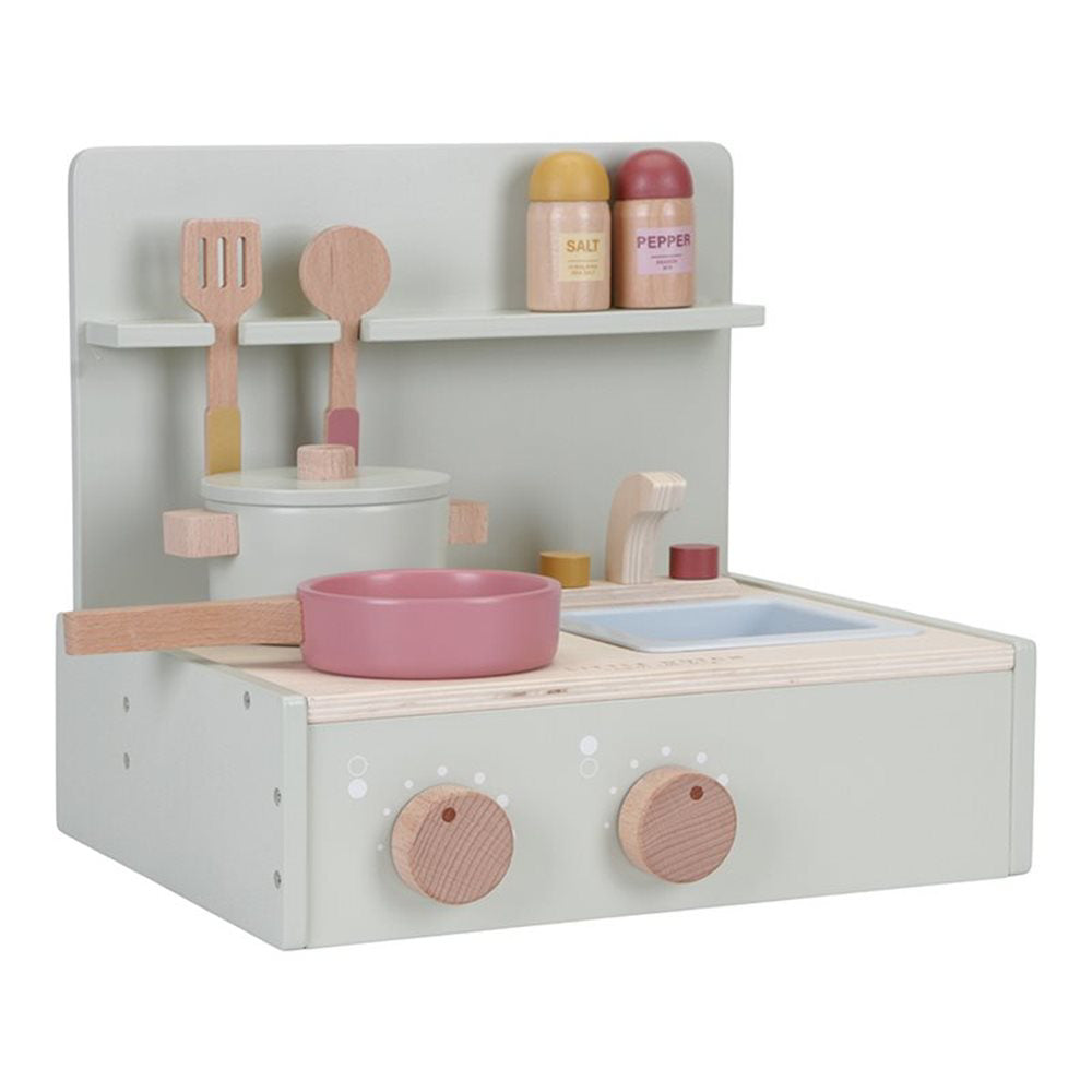 Mini Cucina Little Dutch in legno con pentole e accessori in legno